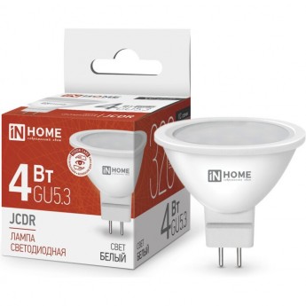 Лампа светодиодная IN HOME LED-JCDR-VC 4Вт 230В GU5.3 4000К 320Лм