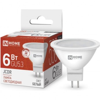 Лампа светодиодная IN HOME LED-JCDR-VC 6Вт 230В GU5.3 4000К 530Лм