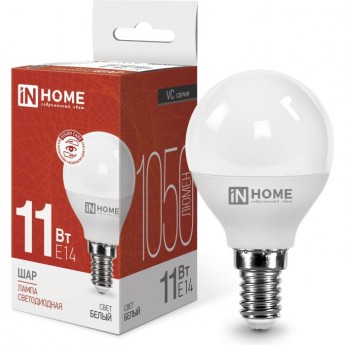 Лампа светодиодная IN HOME LED-ШАР-VC 11Вт 230В Е14 4000К 1050Лм
