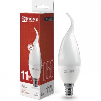 Лампа светодиодная IN HOME LED-СВЕЧА НА ВЕТРУ-VC 11Вт 230В Е14 4000К 1050Лм