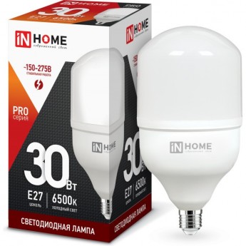 Лампа светодиодная LED-HP-PRO 30Вт 230В Е27 6500К 2850Лм IN HOME
