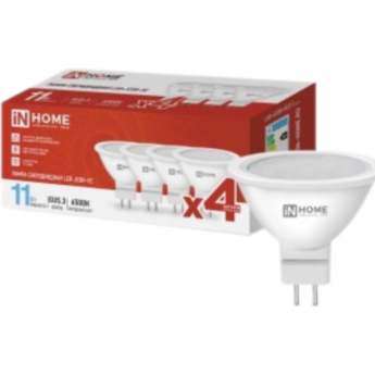 Лампа светодиодная IN HOME LED-JCDR-VC 4PACK 11Вт 230В GU5.3 6500К 990Лм