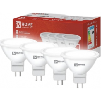 Лампа светодиодная IN HOME LED-JCDR-VC 4PACK 8Вт 230В GU5.3 4000К 720Лм