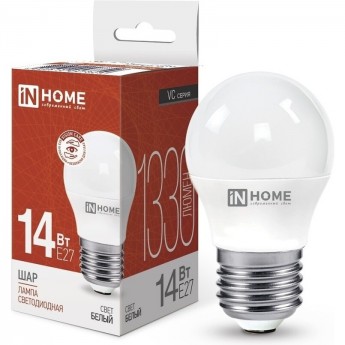 Лампа светодиодная IN HOME LED-ШАР-VC 14Вт 230В E27 4000K 1330Лм