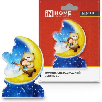 Ночник светодиодный IN HOME NLA 11-B МИШКА 230В с выключателем Ночник светодиодный IN HOME NLA 11-B МИШКА 230В с выключателем