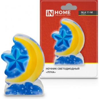 Ночник светодиодный IN HOME NLA 11-M ЛУНА 230В с выключателем Ночник светодиодный IN HOME NLA 11-M ЛУНА 230В с выключателем