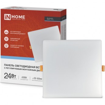 Панель светодиодная IN HOME SLP-FL 24Вт 230В 6500К 2160Лм 170мм, белая