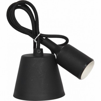 Патрон Е27 силиконовый со шнуром 1м черный IN HOME
