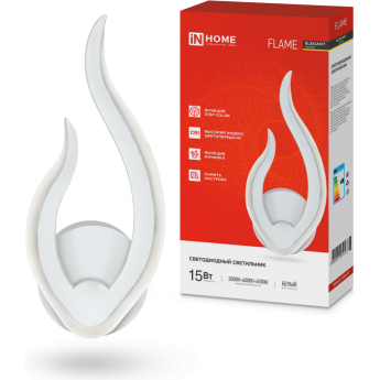 Светильник IN HOME ELEGANT FLAME STEP COLOR 15Вт 230В 3000-6500K 1200Лм белый