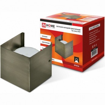 Светильник накладной односторонний IN HOME GX53S-WALL 1BR под лампу GX53 230B бронза Светильник накладной односторонний IN HOME GX53S-WALL 1BR под лампу GX53 230B бронза