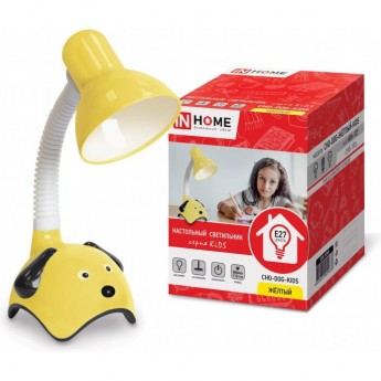 Светильник настольный под лампу СНО-DOG-ЖЕЛТЫЙ-KIDS на основании 60Вт E27 ЖЕЛТЫЙ (короб.) IN HOME