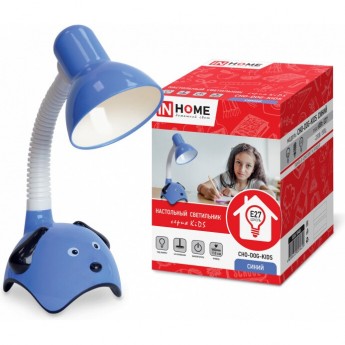 Светильник настольный под лампу СНО-DOG-СИНИЙ-KIDS на основании 60Вт E27 СИНИЙ (короб.) IN HOME
