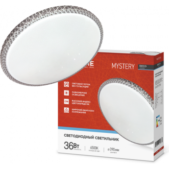 Светильник светодиодный IN HOME DECO MYSTERY 36Вт 230В 6500К 3240Лм 390х78мм Светильник светодиодный IN HOME DECO MYSTERY 36Вт 230В 6500К 3240Лм 390х78мм