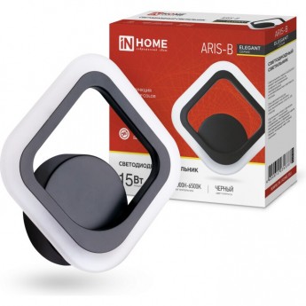 Светильник светодиодный IN HOME ELEGANT ARIS-15B 15Вт 230В 3000-4000-6500K 1050Лм STEP COLOR черный