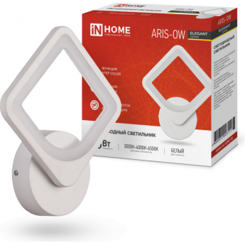 Светильник светодиодный IN HOME ELEGANT ARISTO-W 15Вт 230В 3000-6500K 1050Лм STEP COLOR белый Светильник светодиодный IN HOME ELEGANT ARISTO-W 15Вт 230В 3000-6500K 1050Лм STEP COLOR белый
