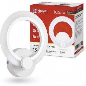 Светильник светодиодный IN HOME ELEGANT BLISS-15W 15Вт 230В 3000-4000-6500K 1050Лм STEP COLOR белый