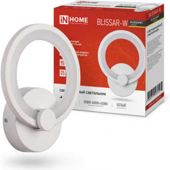 Светильник светодиодный IN HOME ELEGANT BLISSAR-W 15Вт 230В 3000-6500K 1050Лм STEP COLOR белый