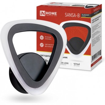 Светильник светодиодный IN HOME ELEGANT SANSA-15B 15Вт 230В 3000-4000-6500K 1050Лм STEP COLOR черный Светильник светодиодный IN HOME ELEGANT SANSA-15B 15Вт 230В 3000-4000-6500K 1050Лм STEP COLOR черный