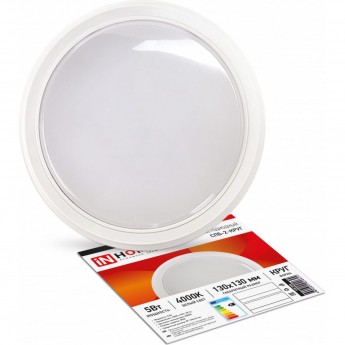 Светильник светодиодный IN HOME СПБ-2-КРУГ 5Вт 230В 4000К 400Лм 130 мм, белый