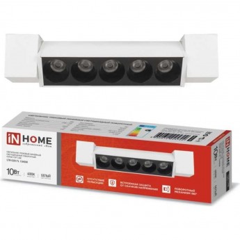 Светильник трековый IN HOME TOP-LINE LTR-02R-TL 10Вт 4000К 1000Лм 210мм IP40 линейный светодиодный поворотный 24 градуса белый