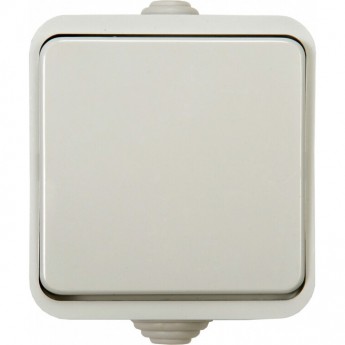 Выключатель одноклавишный AQUA белый полугерметичный 3100 IN HOME